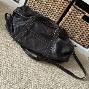 Marco Buggianin genuine leather leather 20 inch wide duffle. Beautiful bag